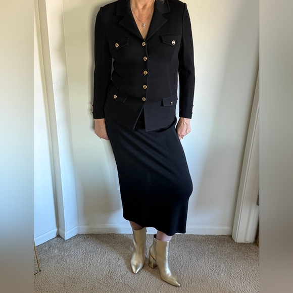 Ensemble Tailleur St. John - Veste Taille 6 Et Jupe Taille 10, Bleu Clair, Occasion Excellent état